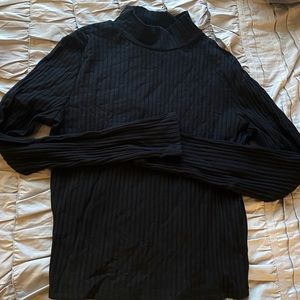 Black ribbed turtle neck